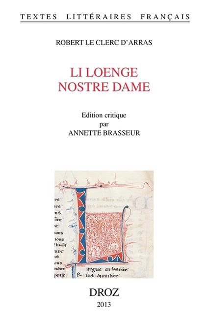 Li loenge Nostre Dame