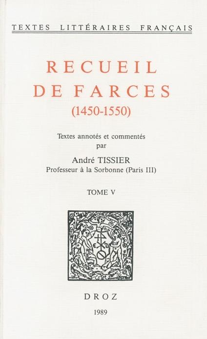 Recueil de farces (1450-1550)