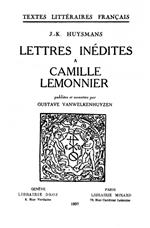 Lettres inédites à Camille Lemonnier