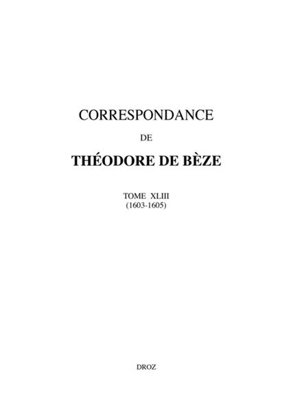 Correspondance