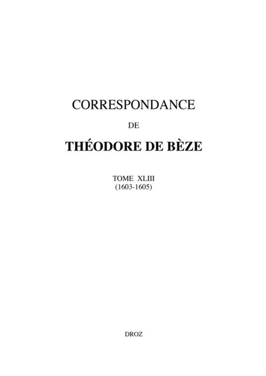 Correspondance