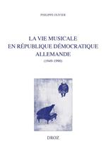 La vie musicale en République démocratique allemande