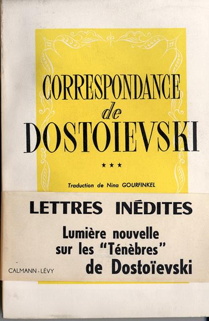 Correspondance de Dostoïevski, t.III