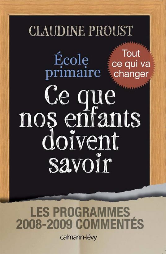 Ecole primaire Ce que nos enfants doivent savoir