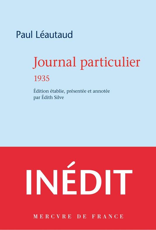 Journal particulier. 1935