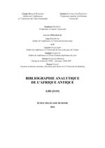 Bibliographie analytique de l'Afrique antique LIII (2019)