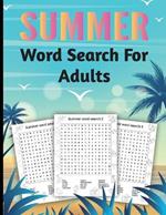 Summer Word Search Large Print: Large Print Word Searches Puzzle Book