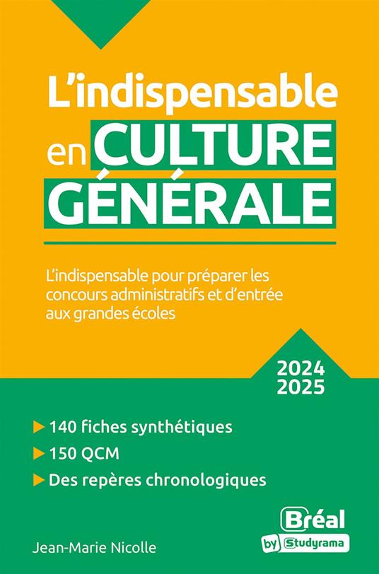 L'indispensable en culture générale - 2024-2025