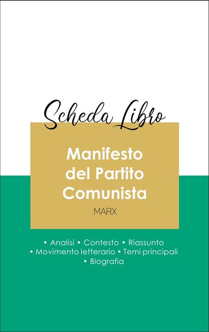 Scheda libro Manifesto del Partito Comunista (analisi letteraria di  riferimento e riassunto completo)