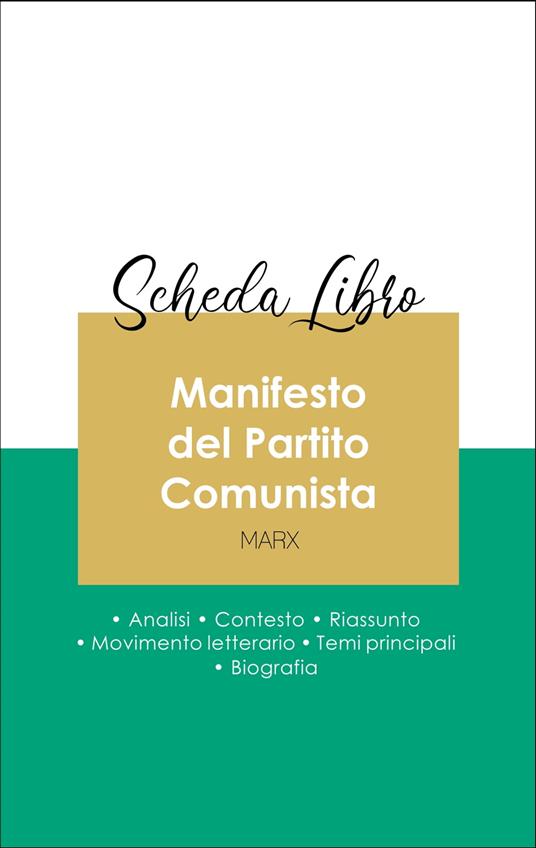 Scheda libro Manifesto del Partito Comunista (analisi letteraria di  riferimento e riassunto completo)