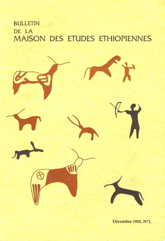 Bulletin de la Maison des études éthiopiennes | Décembre 1992. N°1