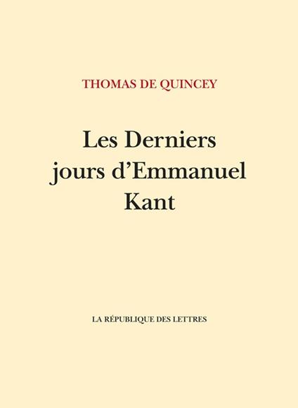 Les Derniers Jours d'Emmanuel Kant