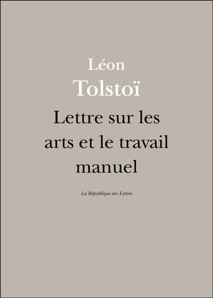 Lettre sur les arts et le travail manuel