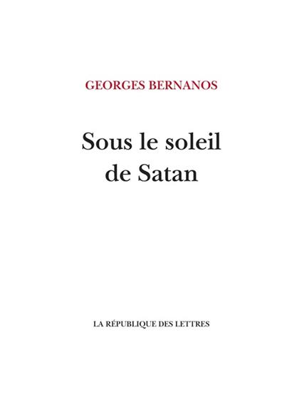 Sous le soleil de Satan