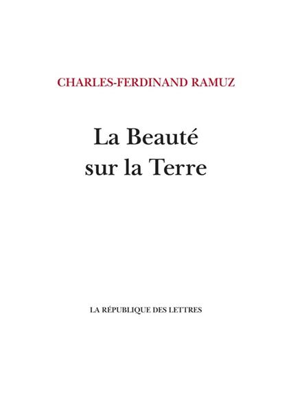 La Beauté sur la Terre