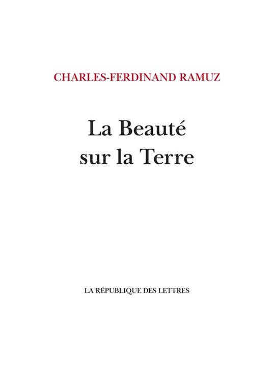 La Beauté sur la Terre