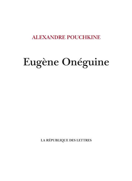 Eugène Onéguine