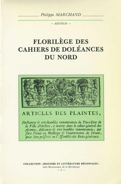 Florilège des Cahiers de doléances du Nord