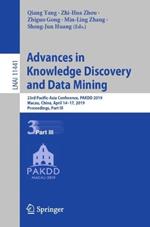 Advances in Knowledge Discovery and Data Mining: 23rd Pacific-Asia Conference, PAKDD 2019, Macau, China, April 14-17, 2019, Proceedings, Part III