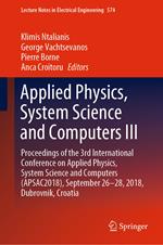 Applied Physics, System Science and Computers III