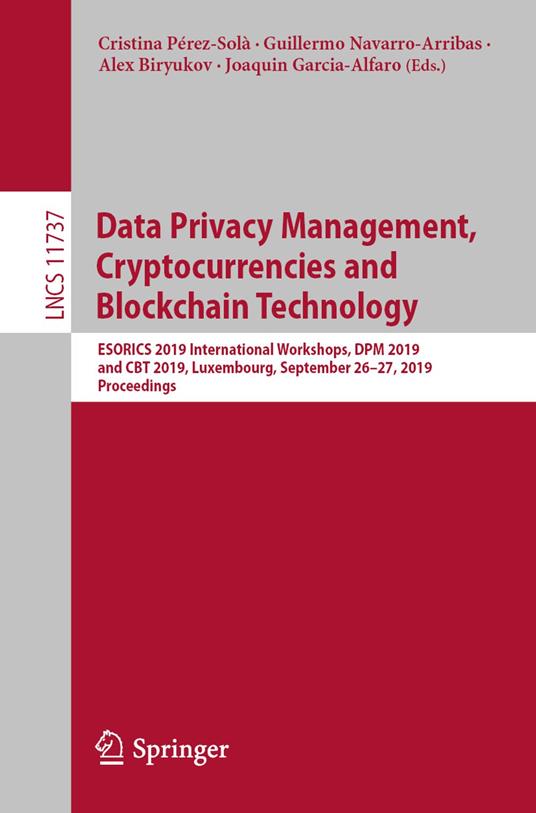 Data Privacy Management, Cryptocurrencies and Blockchain Technology