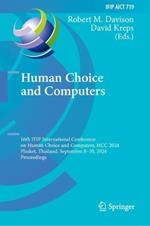 Human Choice and Computers: 16th IFIP International Conference on Human Choice and Computers,  HCC 2024, Phuket, Thailand, September 8–10, 2024, Proceedings