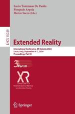 Extended Reality: International Conference, XR Salento 2024, Lecce, Italy, September 4–7, 2024, Proceedings, Part III