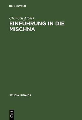 Einfuhrung in die Mischna - Chanoch Albeck - cover