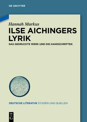 Ilse Aichingers Lyrik - Hannah Markus - cover