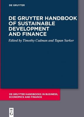 De Gruyter Handbook of Sustainable Development and Finance - cover