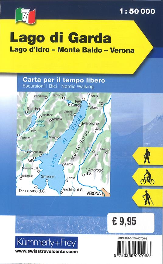 Lago di Garda, lago d'Idro, Monte Baldo, Verona 1:50.000. Carta escursionistica - 2