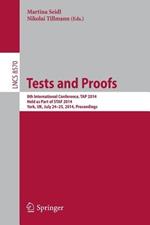 Tests and Proofs: 8th International Conference, TAP 2014, Held as Part of STAF 2014, York, UK, July 24-25, 2014, Proceedings