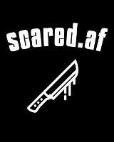 Scared.af: Sketchbook For Drawing 200 Sheets - 5 Year Anniversary Gift For Wife - Paperback Sketch Pages How To Draw Horror Movie Characters - True Crime Notebook & Sketch Book - Candy Maple - cover