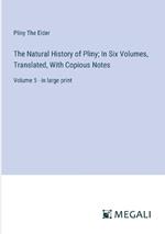 The Natural History of Pliny; In Six Volumes, Translated, With Copious Notes: Volume 5 - in large print