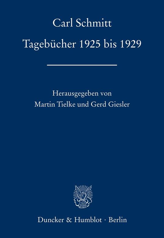 Tagebücher 1925 bis 1929.