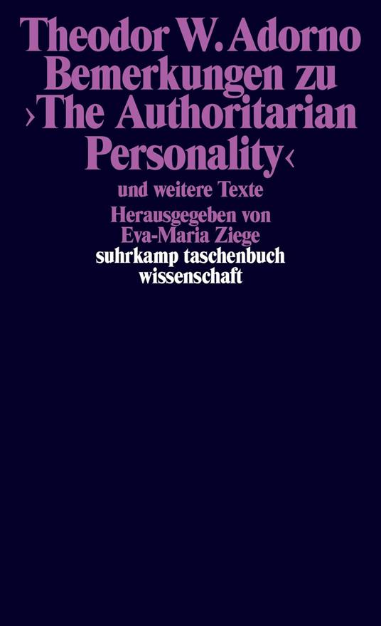 Bemerkungen zu ›The Authoritarian Personality‹