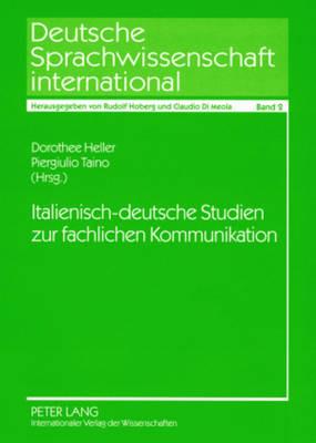 Italienisch-Deutsche Studien Zur Fachlichen Kommunikation - cover