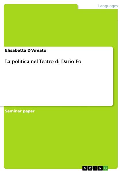 La politica nel Teatro di Dario Fo - Elisabetta D'Amato - ebook