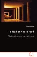 To read or not to read - Christine Hardy - cover