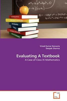 Evaluating A Textbook - Vinod Kumar Kanvaria,Deepak Sharma - cover