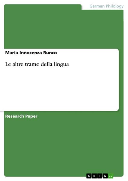 Le altre trame della lingua - Maria Innocenza Runco - ebook