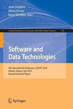 Software and Data Technologies: 5th International Conference, ICSOFT 2010, Athens, Greece, July 22-24, 2010. Revised Selected Papers