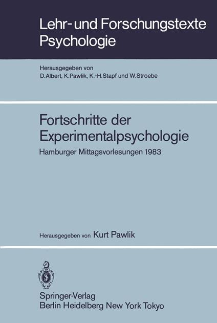 Fortschritte der Experimentalpsychologie