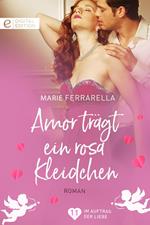 Amor trägt ein rosa Kleidchen