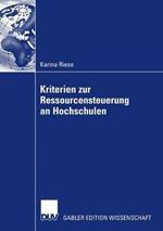 Kriterien zur Ressourcensteuerung an Hochschulen