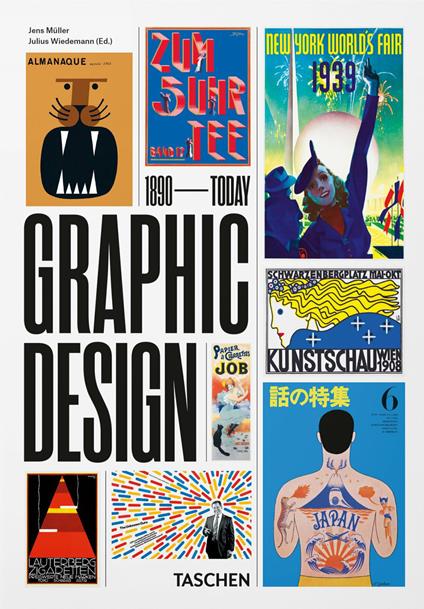 The history of graphic design. Ediz. italiana, spagnola e inglese. 40th anniversary. Vol. 1: 1890-1959 - Jens Müller - copertina