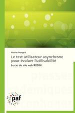 Le Test Utilisateur Asynchrone Pour Evaluer l'Utilisabilite