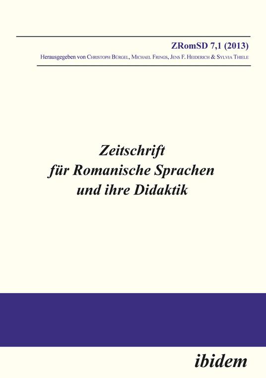 Zeitschrift für Romanische Sprachen und ihre Didaktik