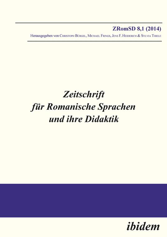 Zeitschrift für Romanische Sprachen und ihre Didaktik