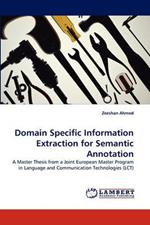 Domain Specific Information Extraction for Semantic Annotation